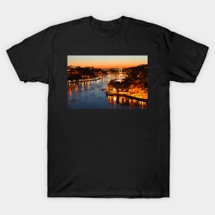 Ponte da Arrabida and Ribeira at dusk, Porto T-Shirt